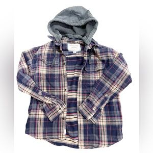 American Eagle hooded flannel